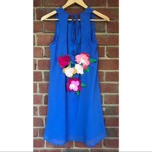Judith March Blue Floral Backless Dress